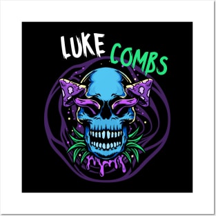 luke combs psychedelic Posters and Art